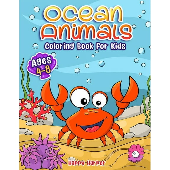 Ocean Animals Coloring Book, (Paperback)