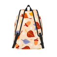 thumbnail image 3 of XMXT Backpack for School Work, Autumn Nut Leaves Canvas Bookbag Travel Bag for Women Men, S, 3 of 7