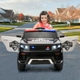 thumbnail image 1 of EDTara 12V Kids Ride On Police Truck, Electric Car Toy with Remote, Flashing Lights, Megaphone/Intercom, Handle, Spring Suspension, Battery Powered, 1 of 8