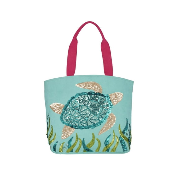 Nourison Mina Victory Handbags & Crossbody Animals Turquoise Throw Pillow , ( 22" x 15" x 6" )