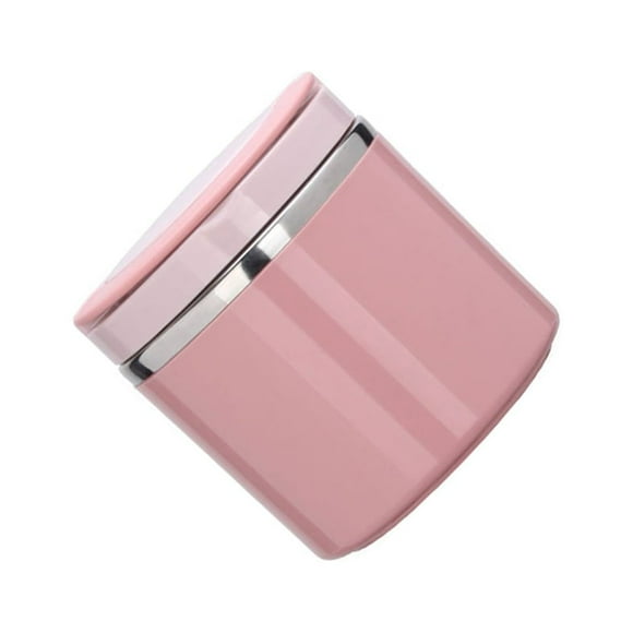 babydream1 Breakfast Cup Milk Coffee Oatmeal Insulation Students Work Adult Soup Bowl Good Sealing Meal Lunch Container with Handle Pink