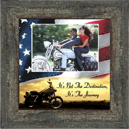 American Flag Picture Frame Classic Motorcycle