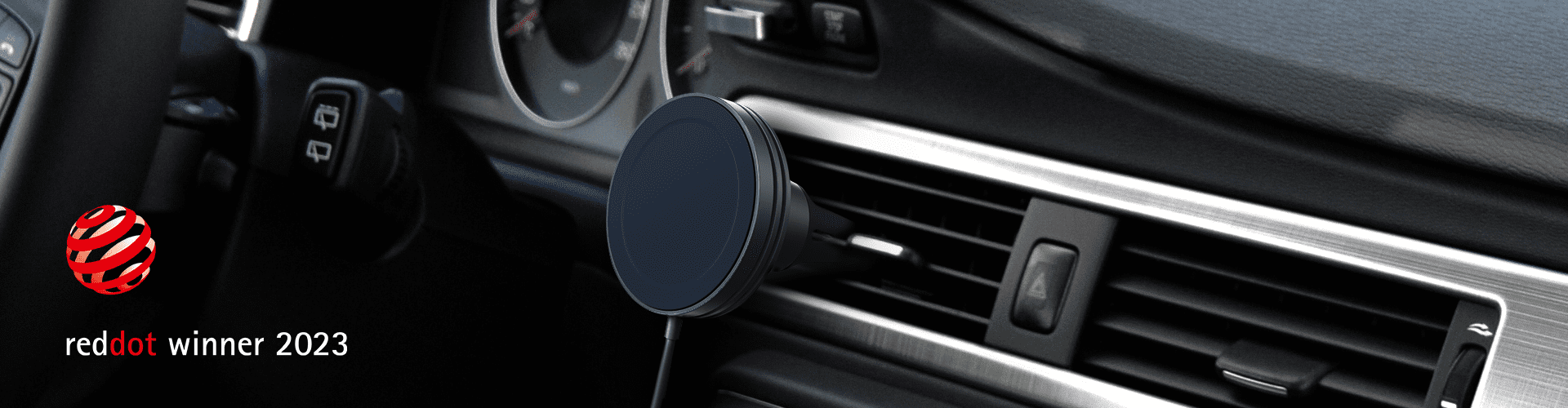 Velox Wireless Mini - MagSafe Compatible Air Vent Car Mount Phone Holder - Blue (Car Charger Included)