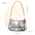 thumbnail image 3 of FORMRS Womens Shoulder Bag with Chain Strap Clutch Purse Cute Tote Handbag, White Streets, 3 of 7