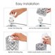 thumbnail image 5 of Tomshine Crystal Bedside Table Lamp Decorative Desk Light with Dual USB Charging Port Modern Nightstand Lamp for Bedroom Living Dining Room Office, 5 of 5