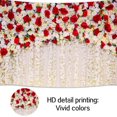 thumbnail image 4 of 5 x 3 ft Wedding Rose Flower Rustic Floral Backdrop Bride Shower Reception Ceremony Photography Green Leaves Backdrop Wedding Party Decoration Photography Banner Props Photography Studio Props Decor, 4 of 5