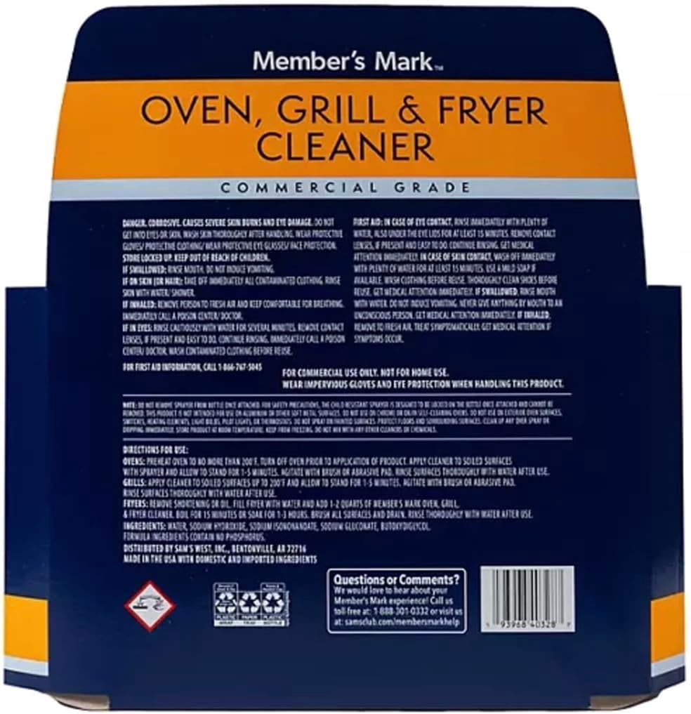 Grill and Fryer Cleaner, 32 oz., 3 pk.