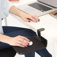 thumbnail image 5 of Adjustable Computer Mouse Pad Clip on Desktop 360 Rotatable Mouse Tray Table Mount Mouse Platform Clamp on under Desk for Work, 5 of 8