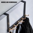 thumbnail image 2 of Colgador de puerta Puerta movible Gancho Perchero Espacio Perchero de aluminio Toallero para baño JShteea El nuevo, 2 of 8