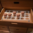 thumbnail image 3 of 1 Set Coffee Pod Organizer K Cup Display Storage for Coffee Counter Transparent Acrylic 24 Slot K Cup Storage Rack 222x328mm, 3 of 7