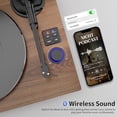 thumbnail image 5 of Sistema HiFi con tocadiscos Bluetooth con parlantes de estantería de 36 vatios, tocadiscos de vinilo diseñado con patente con cartucho magnético, reproducción Bluetooth y apagado automático, 5 of 5