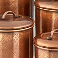 thumbnail image 3 of Old Dutch 916CU Tangier Antique Copper Etched Canisters - Set Of 4, 3 of 5