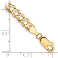 thumbnail image 2 of Auriga Fine Jewelry 10k Yellow Gold 4.7mm Lightweight Flat Cuban Chain Bracelet for Women 8", 2 of 3
