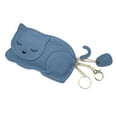 thumbnail image 1 of Cute Cat Ultra-thin Coin Purse Leather Key Bag Mini Coin Bag, 1 of 6