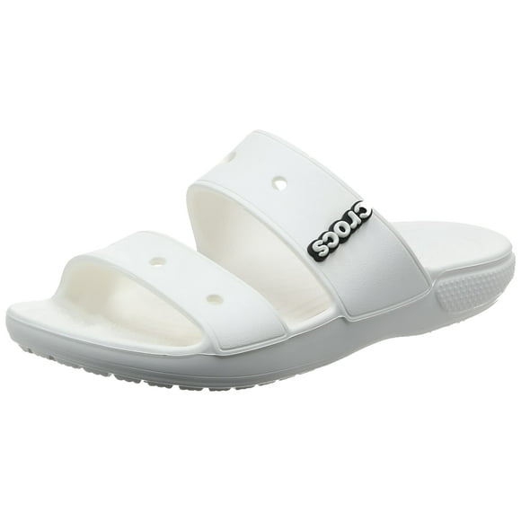 Men's and Women's Classic Slide Sandal | Slip On Shoes | Water Shoes, White, 9 US Women / 7 US Men