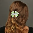 thumbnail image 2 of Unique Bargains 1 Pc Duckbill Clip Halloween Multi-layered Hair Clip for Women White Green, 2 of 5