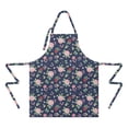 thumbnail image 2 of Pioneer Flower Floral Print Pattern Apron for Women and Men, Cotton Linen Waterproof with Pockets, Adjustable, 33x27 Inch for Kitchen, Gardening, BBQ, Salon, 2 of 6