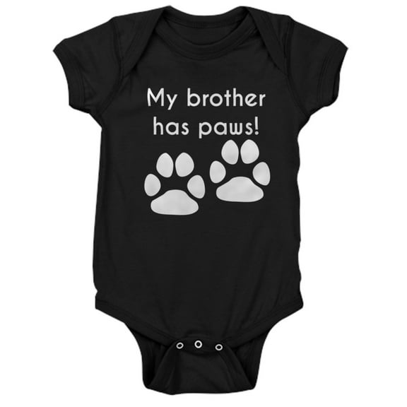 CafePress - My Brother Has Paws - Cute Infant Bodysuit Baby Romper