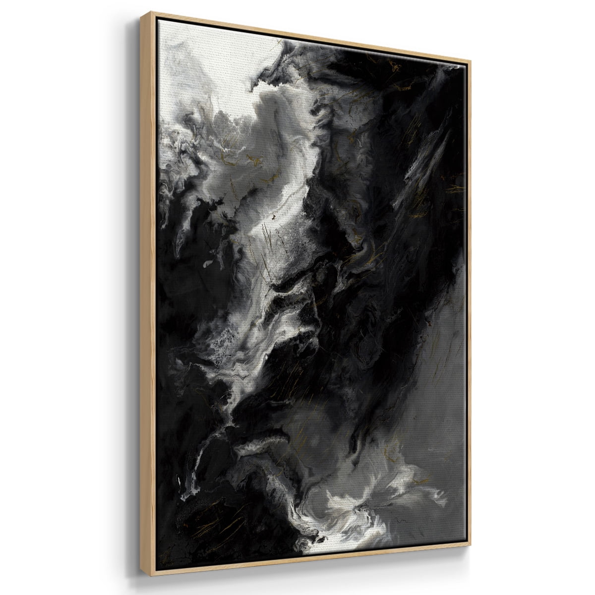 Changes Framed Premium Gallery Wrapped Canvas - Ready to Hang - 27 x 41 - Natural Wood Floating Frame