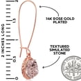thumbnail image 4 of Humble Chic Rose Gold Druzy Threaders - Boho Glitter Long Drop Earrings for Women, 4 of 9