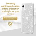 thumbnail image 2 of Case Yard iPhone-XR Case Clear Soft & Flexible TPU Ultra Low Profile Slim Fit Thin Shockproof Transparent Bumper Protective Cover Drop Protective Cell Phone Cases (Flower Paisley), 2 of 8