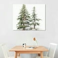 thumbnail image 2 of Nawypu Framed Canvas Wall Art Print Vintage Wooded Holiday Trees in Snow by Katie Pertiet Sylvie Greywash Frame - Medium, 2 of 4