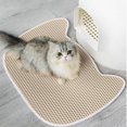 thumbnail image 1 of ¡Gran Descuento!, Alfombrilla de arena para gatos de doble capa, plegable, lavable, con forma de panal, para mascotas, alfombrilla antifugas, alfombrilla de limpieza para bandeja de arena Akmoler, 1 of 9