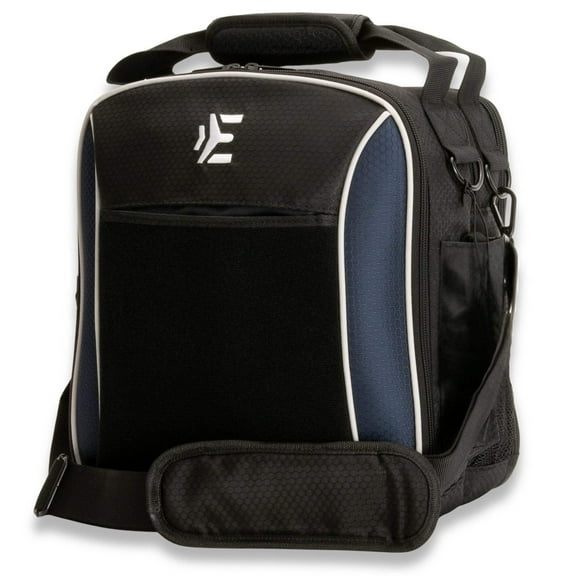 EntireFlight pilot flight bag, unisex, blue, polyester shoulder bag with headset storage, patch panel, and padded strap