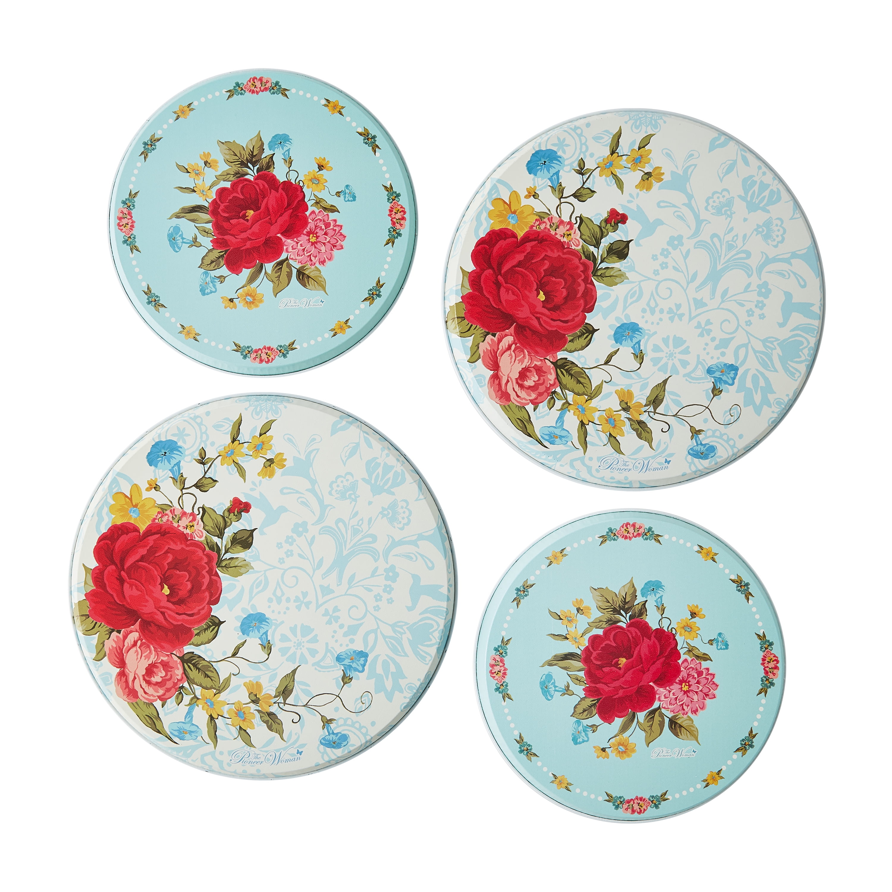 The Pioneer Woman Sweet Rose Stove Burner Covers, 4 Count