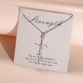 thumbnail image 5 of Faith Cross Necklace Jewelry for Women Silver Jesus Christian Pendant Necklaces Gifts for Mom, 5 of 5
