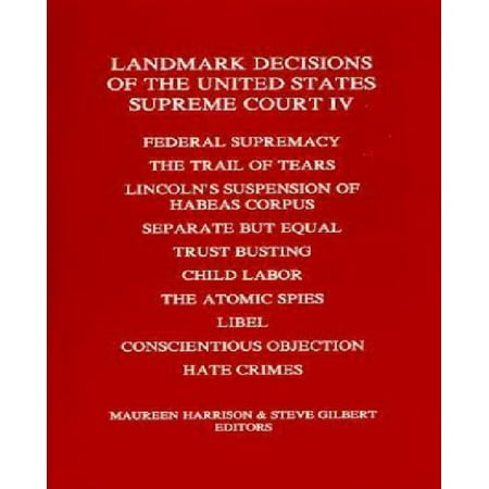 Landmark Decisions Of The United States Supreme Court Iv