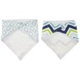 thumbnail image 2 of Hudson Baby Infant Boy Cotton Bandana Bibs 2pk, Chevron, One Size, 2 of 3