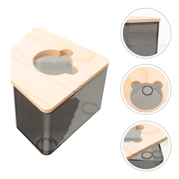 UPOUART Accesorio Para De Arena De Hamster Y Cobaya Con Caja Acrílica Y Multifuncional
