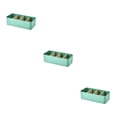 thumbnail image 1 of kurtrusly Storage Box Strong Practicality Wide Application Detachable Partition Large Capacity Plastic Storage Box Ladder Layered green Rectangular 3Set, 1 of 6