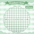 thumbnail image 2 of 60 Pcs Sage Green Gingham Paper Placemats,13.5 Inch Scalloped Checkered Place Mats Disposable Table Placemats Decorative Paper for Table Setting BBQ Baby Shower Wedding Bridal Banquet Tea Party, 2 of 5