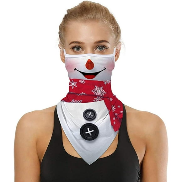 ERDS-Face Bandana Neck Gaiter Mask with Ear Loops - Reusable Costume Balaclava Cover