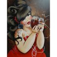 thumbnail image 1 of Pintura de diamante (DE8150) 5D DIY Mujer bebiendo Cuadro cuadrado de diamantes de imitación 30x40cm Hugtrwg Para estrenar, 1 of 1