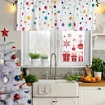 thumbnail image 5 of Colorful Polka Dot Curtain Valances for Windows, Kitchen Valance Window Treatments Panel 2 Pack, Rainbow Point Vibrant Rod Pocket Short Curtains for Bathroom Bedroom 42 x 18 Inch, 5 of 8