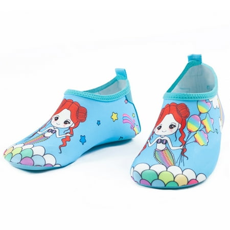 

Kids Toddler Boys Girls Cartoon Water Shoes Barefoot Quick-Dry Aqua Socks Non-Slip Rubber Sole Snorkeling Swimsuit Shoes 2-6Y