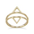 thumbnail image 1 of Precious Stars 83697-8 14K Gold Plated Double Triangle Ring - Size 8, 1 of 1