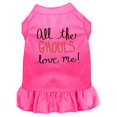 thumbnail image 1 of All The Ghouls Screen Print Dog Dress Bright Pink Xl (16), 1 of 1