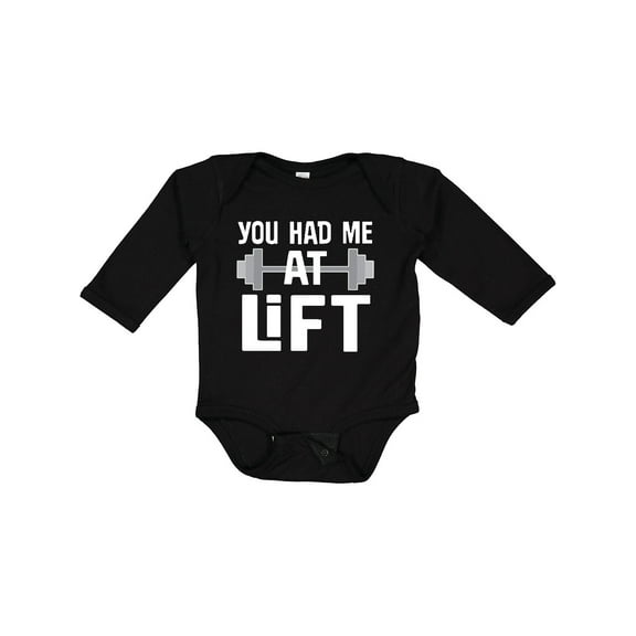 Inktastic Weightlifting You Had Me at Lift Boys or Girls Long Sleeve Baby Bodysuit