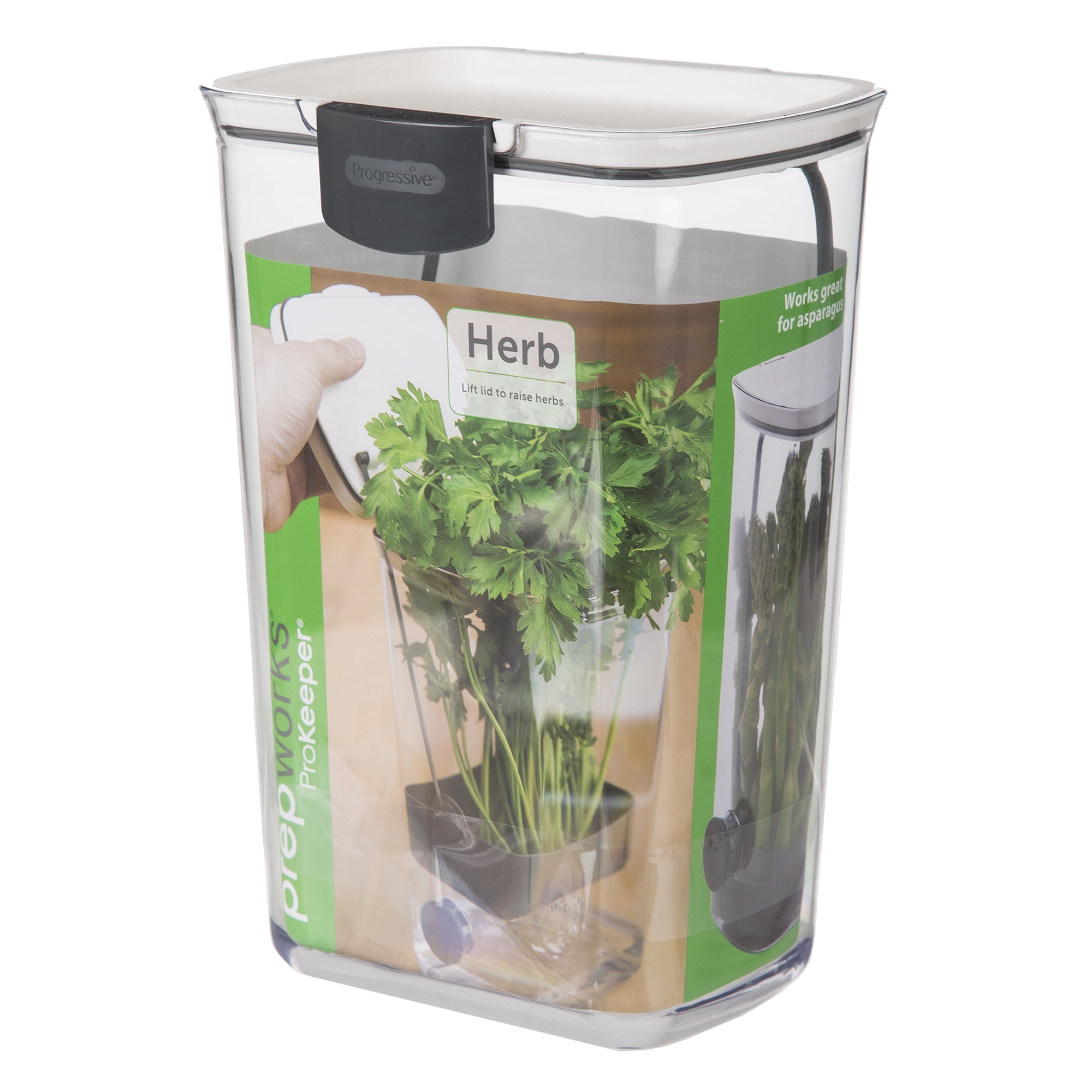 Progressive International PKS-930 Plastic ProKeeper Herb Keeper, 1 Piece, White