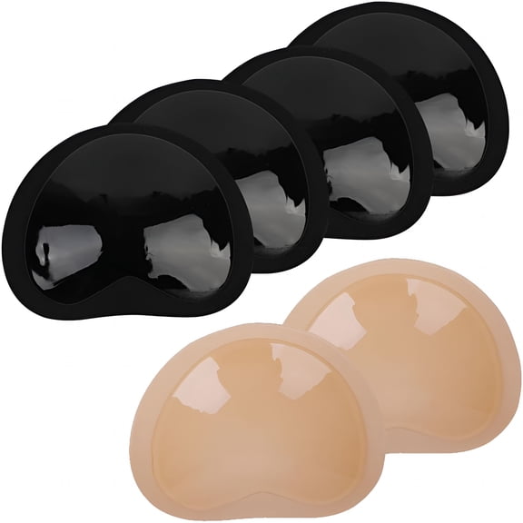 TELOLY Silicone Bra Pads Inserts, Sticky Chicken Cutlets for Small Chest Push up Padding for Bikini Top Dress 1/3 Pairs