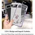 thumbnail image 4 of Cover for Google Pixel 7 Pro Case Clear Glitter Sparkle Aesthetic Google Pixel 7 Pro Phone Case Silicone Soft Flower Anti-Scratch Shockproof Funda Purple Slim (Silver-Purple), 4 of 14