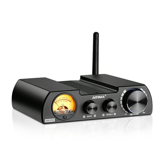 AIYIMA A08 Pro 300Wx2 Amplifier Audio TPA3255 Bluetooth 5.0 Power Amplifier Stereo Speaker Home Amplificador VU Meter Amp