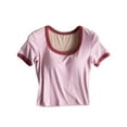 thumbnail image 2 of Nmnitkp Women's Pajamas Summer It Is Light And Breathable With Chest Pads & Short-sleeved T-shirts Tops And 100Cotton Pajamas, 2 of 4