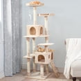 thumbnail image 4 of PETMAKER Cat Tree with Perches, Condos, Scratch Posts, and Toys (Beige), 4 of 7