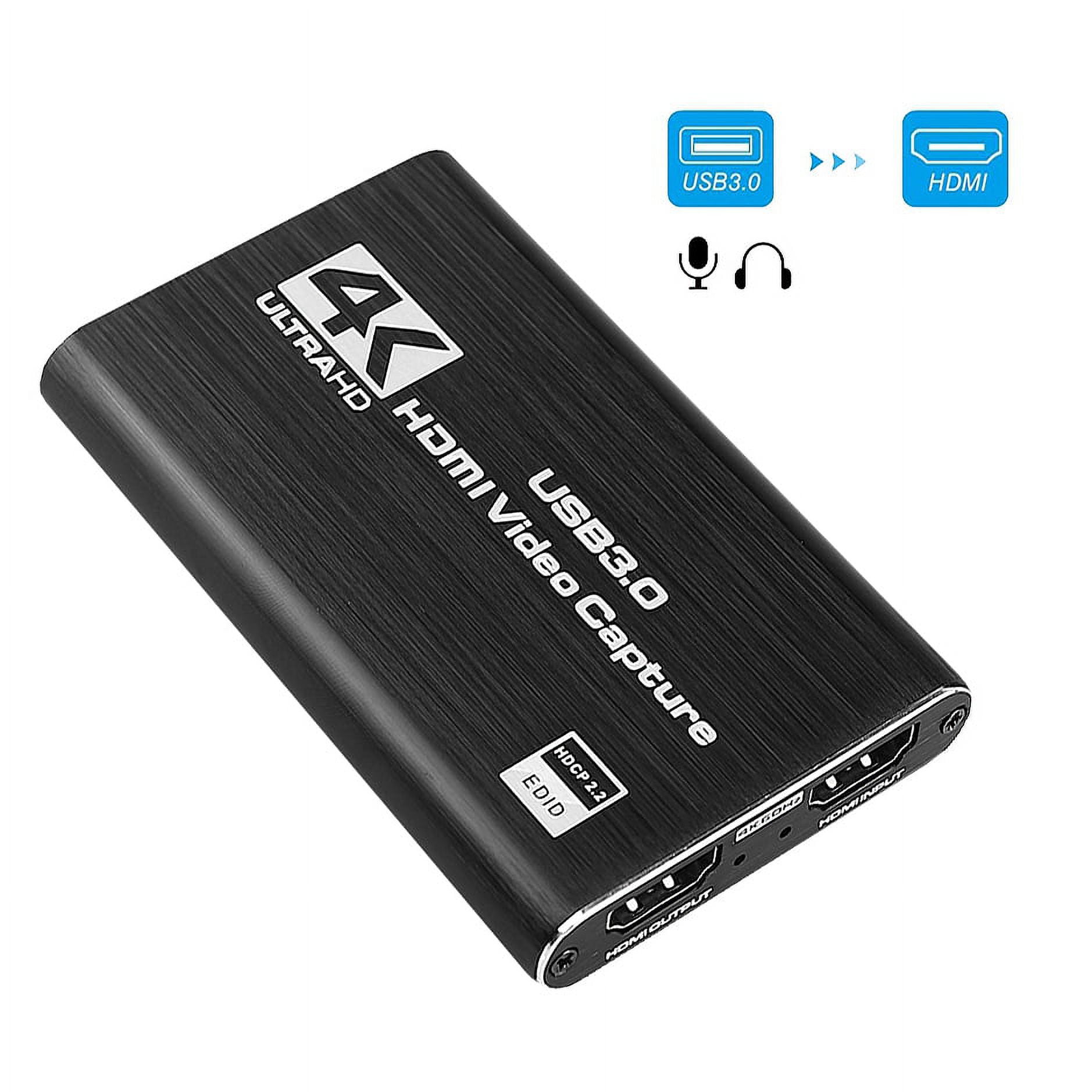 Y&H 4K30P 1080P 120HZ Video Capture Card HDMI-compatible USB3.0 Video  Grabber Game Record for PS4, Xbox One, Nintendo Switch