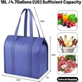 thumbnail image 3 of Insulated Grocery Bags with Zippered top Frozen Food Shopping Groceries Travel Insulated Tote Cooler Thermal Bags, 3 of 3